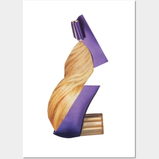 Blond Hair in Purple Shoes Posters and Art